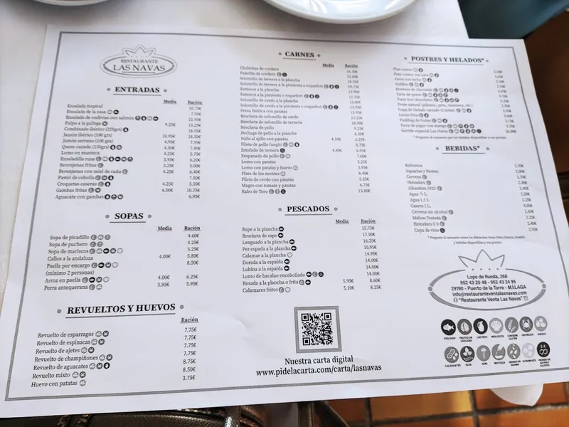 menu 0 of Restaurante Venta Las Navas