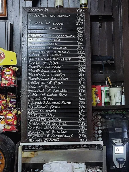 menu 2 of Bar Santa Cruz “Las Columnas”