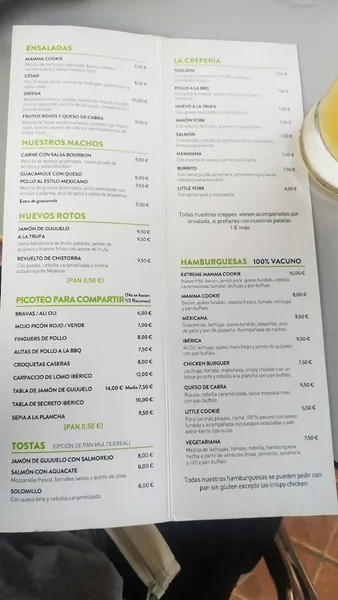 menu 0 of Mamma Cookie