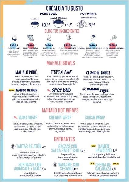 menu 0 of Mahalo Poké