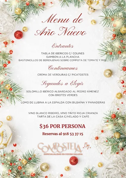 menu 0 of Restaurante Compostela 57