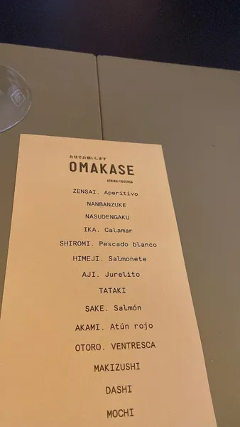 menu 0 of Omakase Sushi Bar