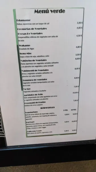 menu 2 of Fujiyama Sushi Bar & Asian Cuisine