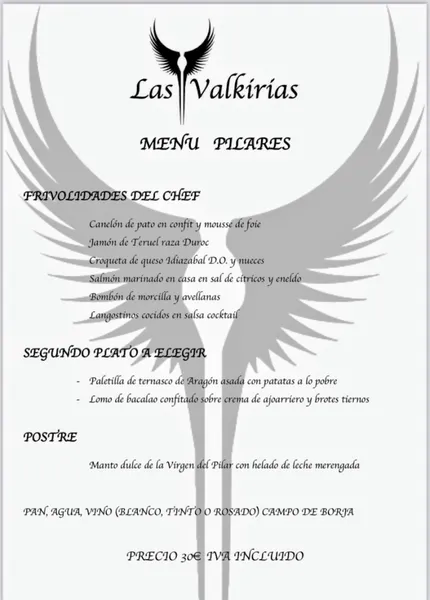 menu 0 of Bar restaurante Las Valkirias