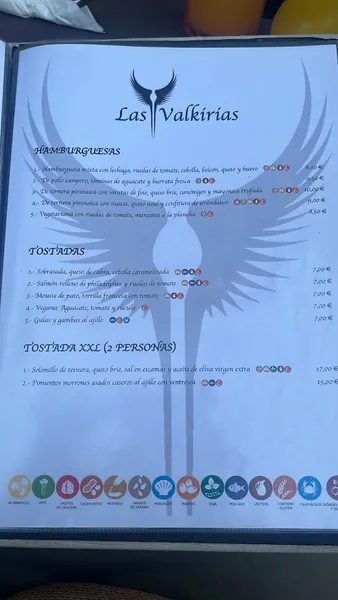 menu 1 of Bar restaurante Las Valkirias
