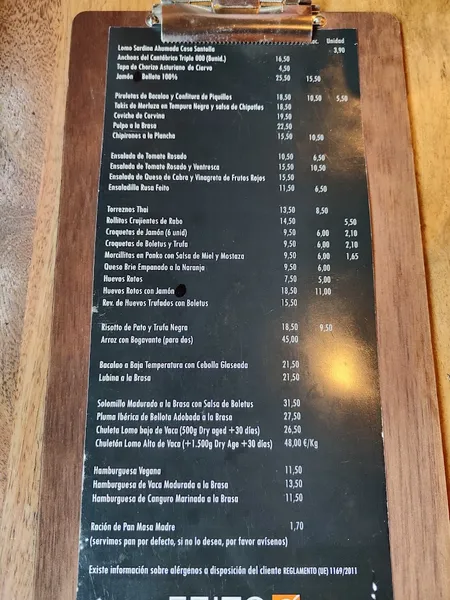 menu 0 of Restaurante FEITO USERA
