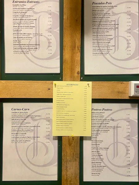 menu 2 of Bilbao Restaurante