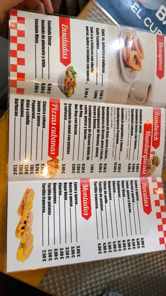 menu 0 of Bar El Cubanero