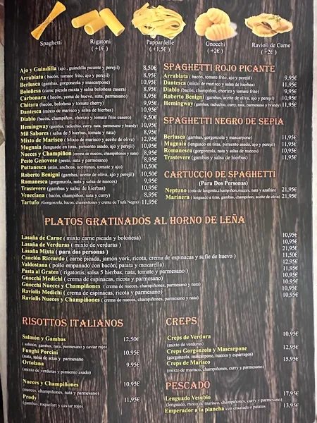 menu 1 of Restaurante Da Riccardo | Italiano | Alicante | Centro