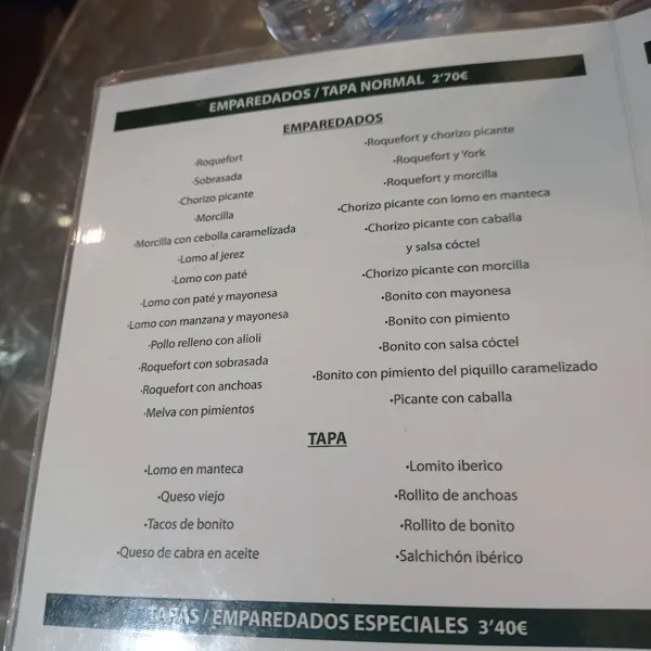 menu 2 of Restaurante Flor de Toranzo