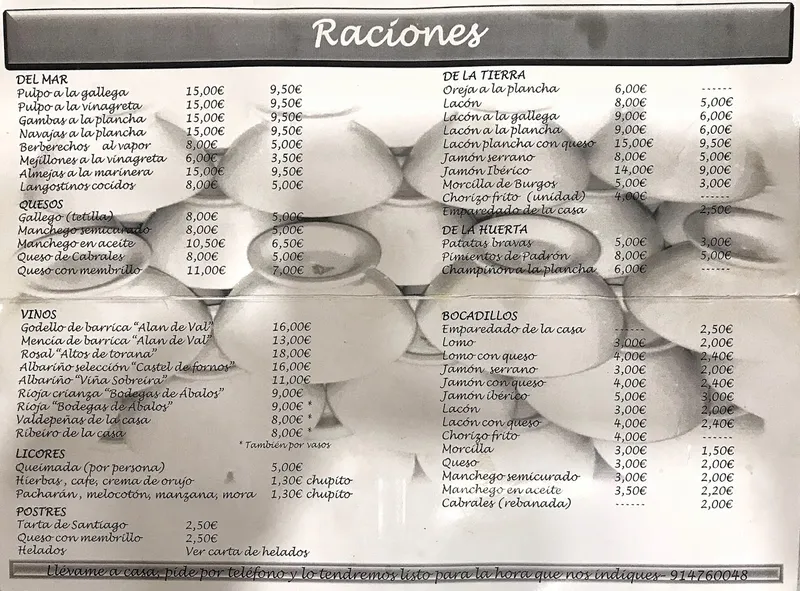 menu 2 of La Casa del Pulpo