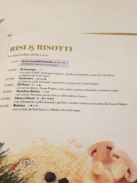 menu 2 of La Mafia se sienta a la mesa