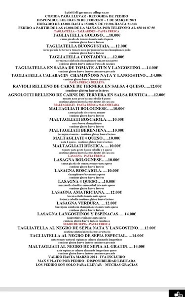menu 2 of il gamberetto di palma