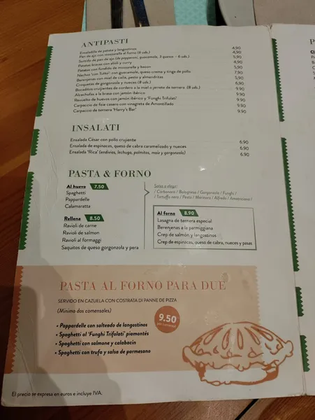 menu 1 of Restaurante Montolivo