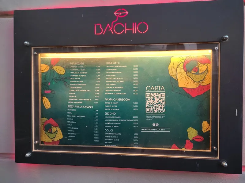 menu 1 of Bachio