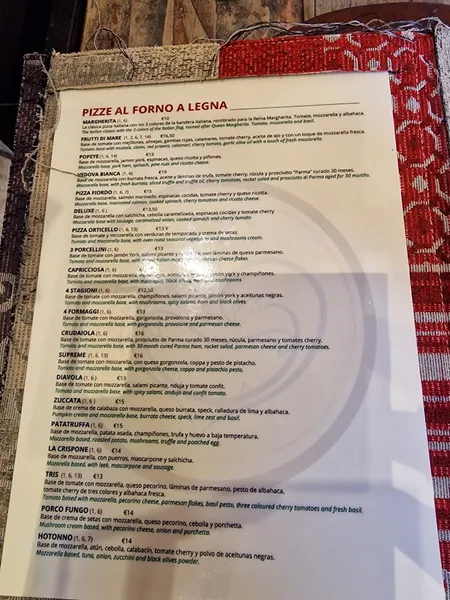 menu 0 of In Bocca Al Lupo