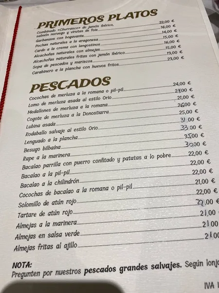 menu 2 of Restaurante Churrasco