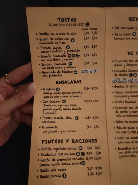 menu 0 of Otro Corazón