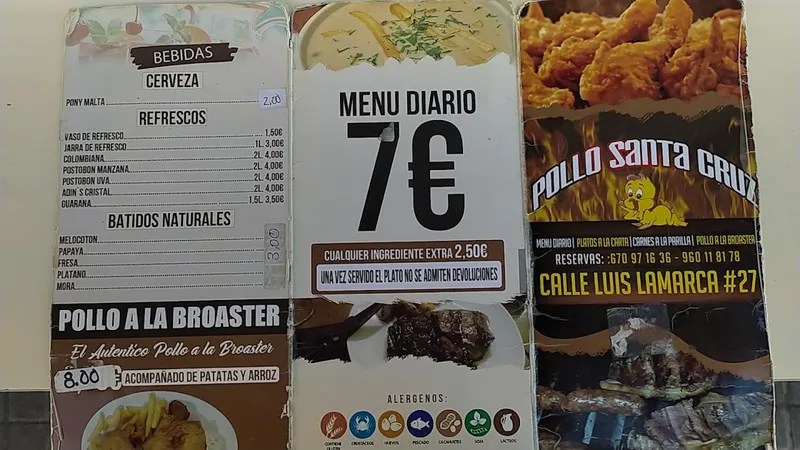 menu 0 of Bar - Restaurante Santa Cruz 2