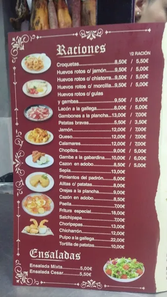 menu 0 of Bar Restaurante Jema
