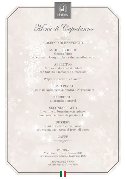 menu 0 of L'Oca Giuliva