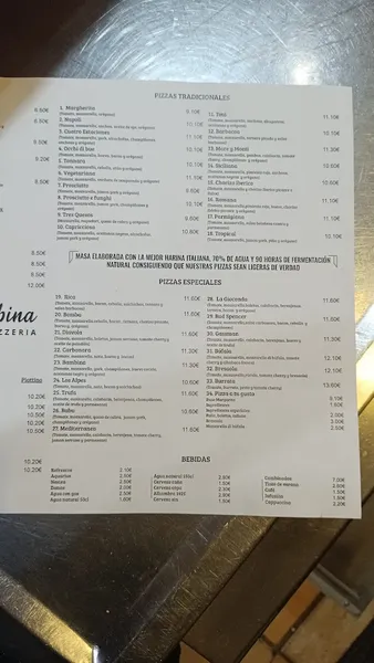 menu 0 of Restaurante La Bambina