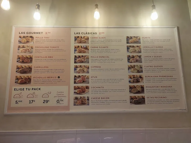 menu 2 of Empanadas Malvón