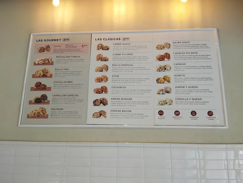menu 1 of Empanadas Malvón