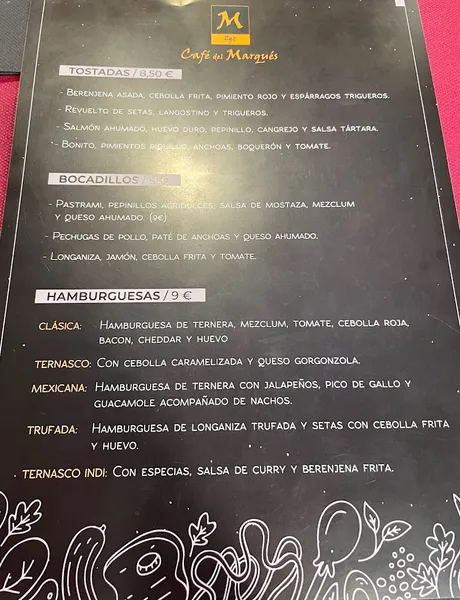 menu 1 of Café del Marqués