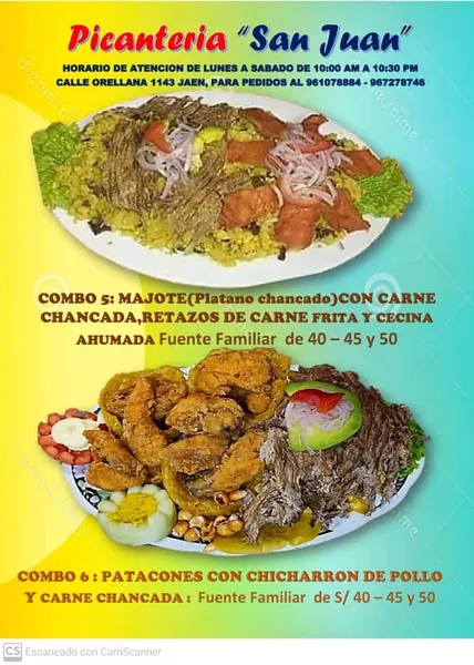 menu 0 of Picanteria San Juan