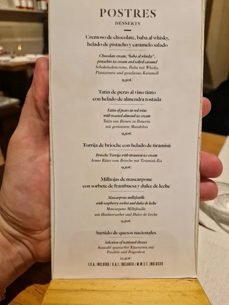 menu 1 of La Bodeguilla