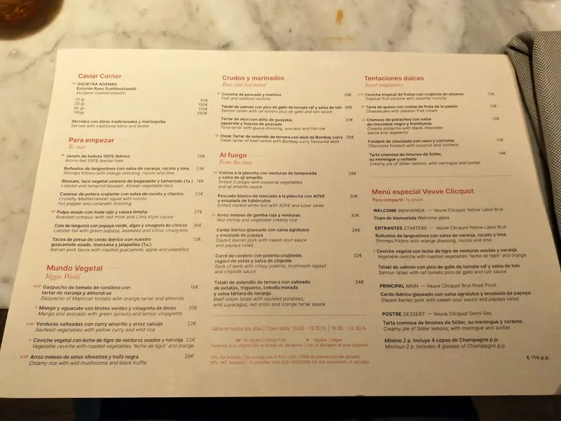 menu 0 of De Tokio a Lima Restaurant