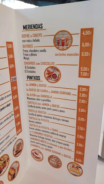 menu 1 of El Café De Donosti