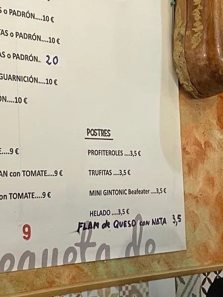 menu 2 of La Bodegueta de Sants