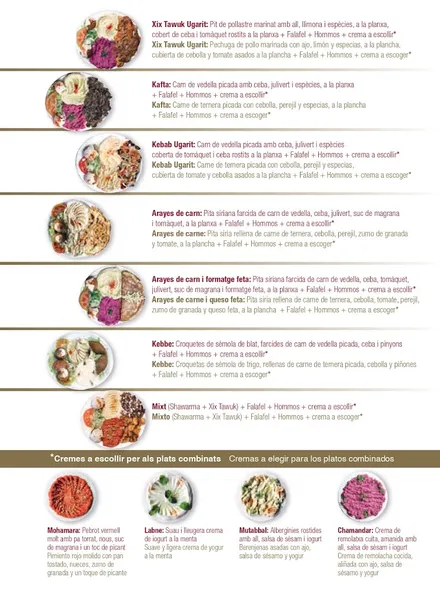 menu 2 of Ugarit Sants