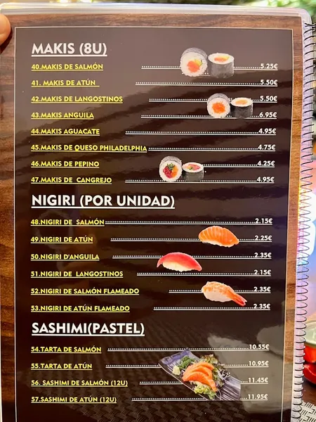 menu 1 of Megami Ramen & Sushi