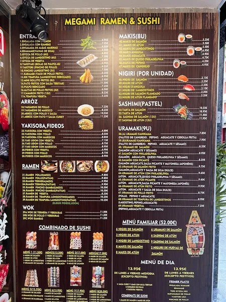 menu 2 of Megami Ramen & Sushi