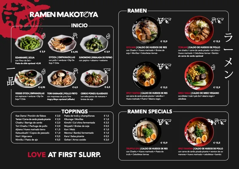 menu 0 of Ramen Makotoya Logrono