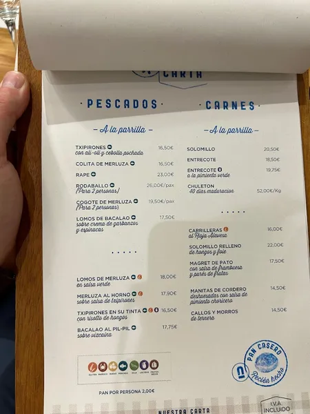 menu 2 of Restaurante Arkupe
