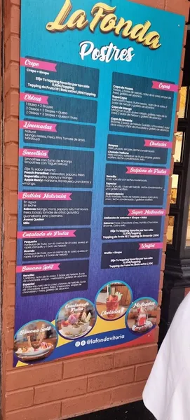 menu 2 of La fonda