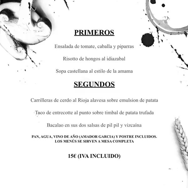 menu 2 of Basque Vitoria Gastrobar
