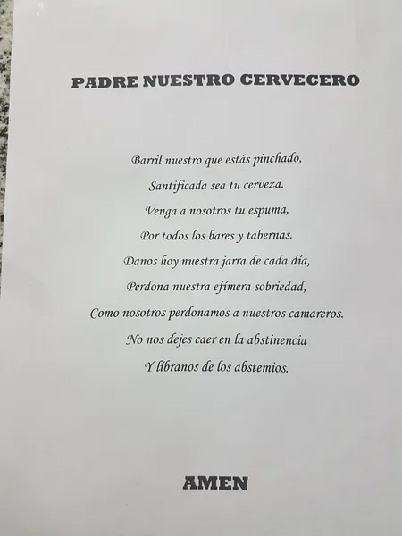 menu 1 of Bar El Rincón de Juanca