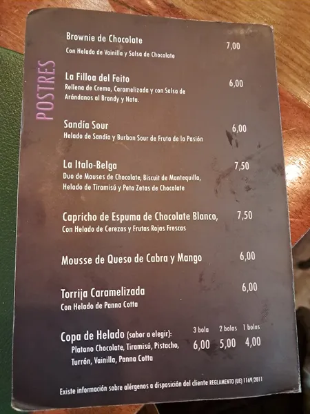 menu 1 of Feito Río