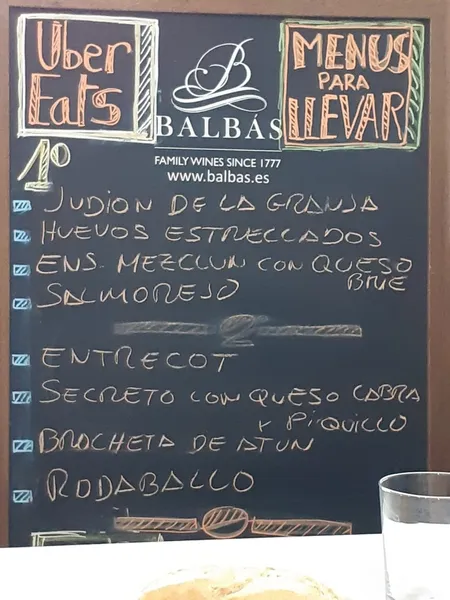 menu 0 of El Fogón de Usera