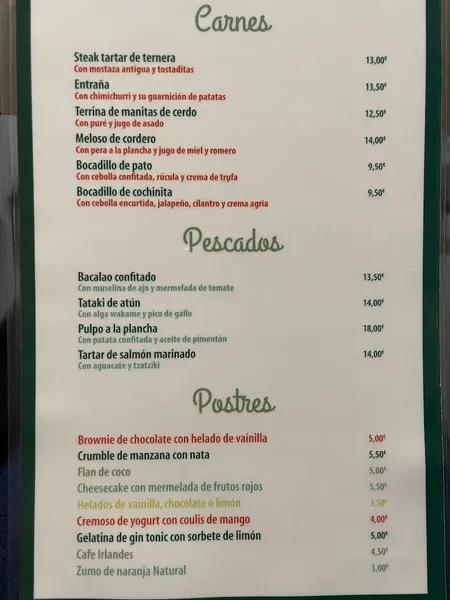 menu 2 of El Pati de poblenou