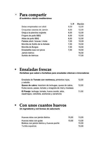 menu 1 of Cerveceria el Pasaje