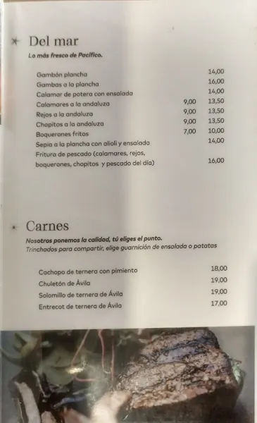 menu 2 of Cerveceria el Pasaje