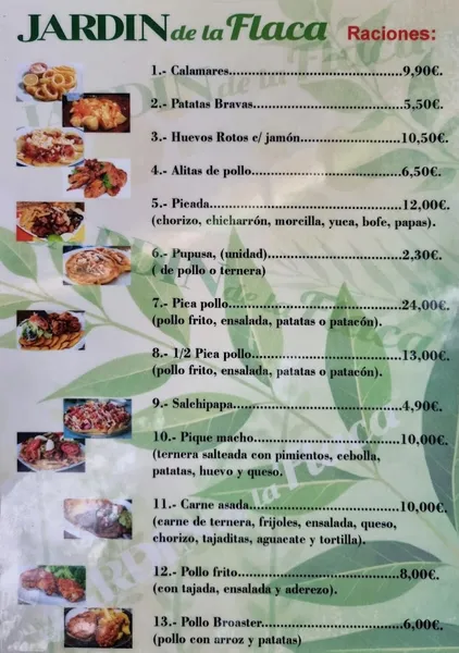 menu 0 of Jardín de la Flaca