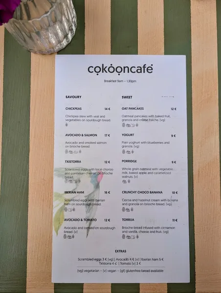 menu 2 of Cokooncafé