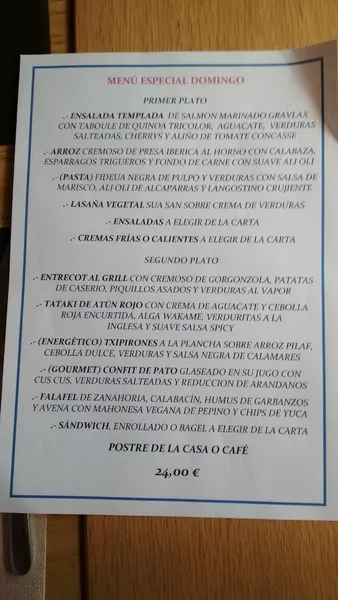 menu 1 of Restaurante Sua San